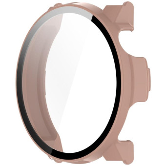 For COROS Pace Pro Tempered Film Integrated PC Watch Protective Case(Cherry Pink)