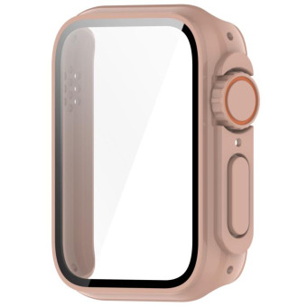 For Xiaomi Smart Band 9 Pro Tempered Film Integrated PC Watch Protective Case Second Variation Case(Cherry Pink)