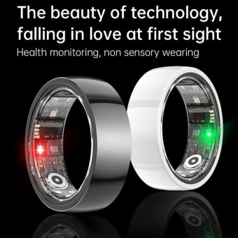 R1000 SIZE 11 Smart Ring, Support Heart Rate / Blood Oxygen / Sleep / Multiple Sports Modes(White)
