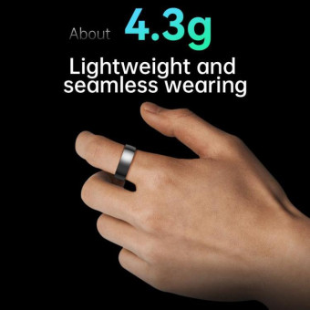 R1000 SIZE 11 Smart Ring, Support Heart Rate / Blood Oxygen / Sleep / Multiple Sports Modes(Black)