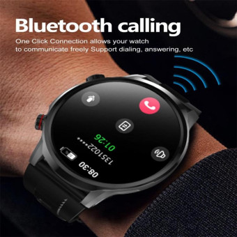 EX100 1.95 inch Color Screen Smart Watch, Support Bluetooth Call / Health Monitoring(Black)