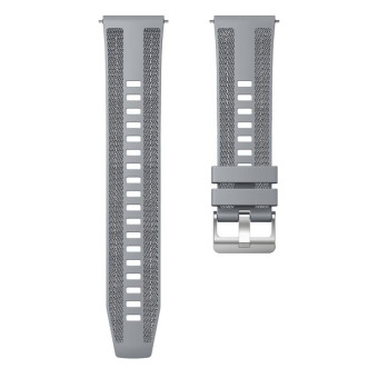 For COROS Pace 3 Push Connector 22mm Hybrid Nylon Silicone Watch Band(Gray)