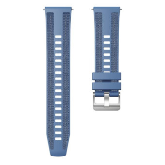 For COROS Pace 3 Push Connector 22mm Hybrid Nylon Silicone Watch Band(Light Blue)