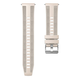 For COROS Pace 3 Push Connector 22mm Hybrid Nylon Silicone Watch Band(Starlight)