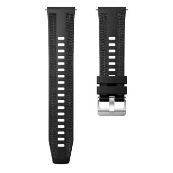 For Redmi Watch 5 Active / Watch 5 Lite Push Connector 22mm Hybrid Nylon Silicone Watch Band(Black)