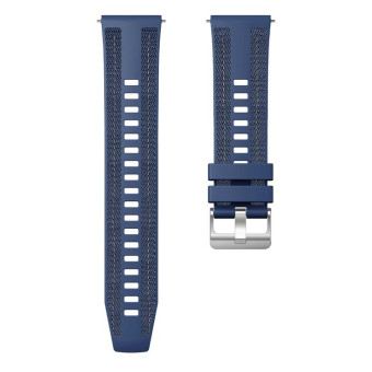 For Redmi Watch 5 Active / Watch 5 Lite Push Connector 22mm Hybrid Nylon Silicone Watch Band(Dark Blue)