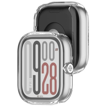 For Redmi Watch 5 eSIM Electroplated Full Coverage TPU Watch Protective Case(Transparent)