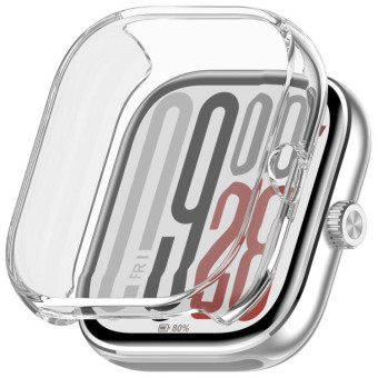 For Redmi Watch 5 eSIM Electroplated Full Coverage TPU Watch Protective Case(Transparent)