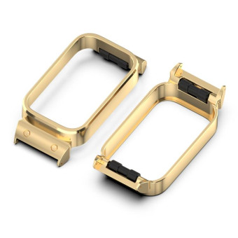 For Xiaomi Smart Band 9 Active Metal Frame Watch Protective Case(Gold)