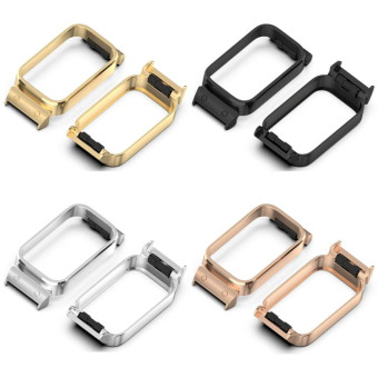 For Xiaomi Smart Band 9 Active Metal Frame Watch Protective Case(Gold)