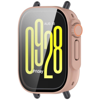 For Redmi Watch 5 Lite Tempered Film Integrated PC Watch Protective Case Second Variation Case(Cherry Pink)