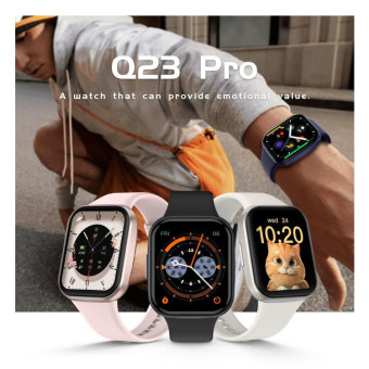 Q23 Pro 1.83 inch Color Screen IP68 Waterproof Bluetooth Call Smart Watch, Support Health Monitoring(Wine Red)