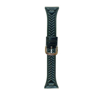 For Garmin Forerunner 265S Heart-Shaped Embossed 18mm Leather Watch Band(Forest Green)