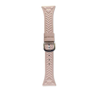 For Amazfit Bip 5 / GTR 4 Heart-Shaped Embossed 22mm Leather Watch Band(Pink)