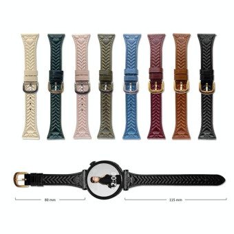 For Amazfit Bip 5 / GTR 4 Heart-Shaped Embossed 22mm Leather Watch Band(Cornflower Blue)
