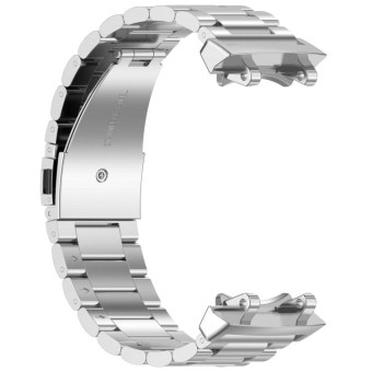 For Amazfit T-REX 3 Three Beads Stainless Steel Metal Watch Band(Silver)