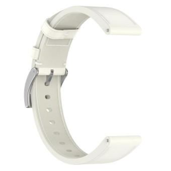 For Amazfit Active Press Button 20mm Leather Watch Band(White)