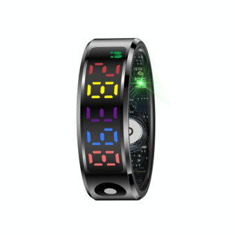 R12 SIZE 10 Smart Ring, Support Heart Rate / Blood Oxygen / Sleep / Multiple Sports Modes(Black)