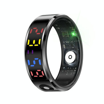 R12 SIZE 10 Smart Ring, Support Heart Rate / Blood Oxygen / Sleep / Multiple Sports Modes(Black)
