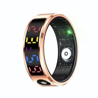 R12 SIZE 10 Smart Ring, Support Heart Rate / Blood Oxygen / Sleep / Multiple Sports Modes(Gold)