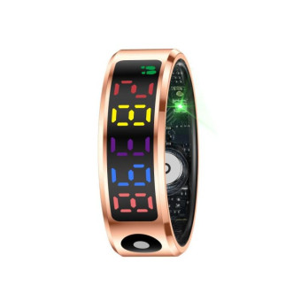 R12 SIZE 11 Smart Ring, Support Heart Rate / Blood Oxygen / Sleep / Multiple Sports Modes(Gold)