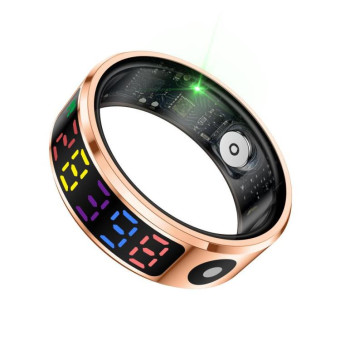 R12 SIZE 11 Smart Ring, Support Heart Rate / Blood Oxygen / Sleep / Multiple Sports Modes(Gold)