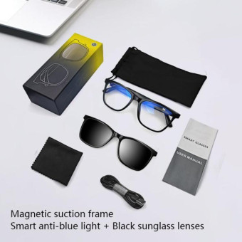 GS05 Smart Glasses, Support AI Smart Chip / Bluetooth Call / Remote Control Photography(Black)