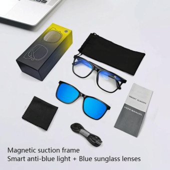 GS05 Smart Glasses, Support AI Smart Chip / Bluetooth Call / Remote Control Photography(Blue)