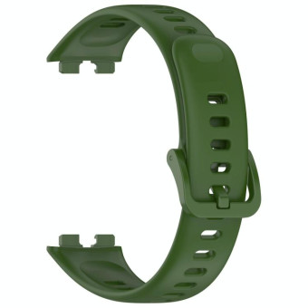 For Huawei Band 10 Nail Button Glossy Silicone Watch Band(Green)