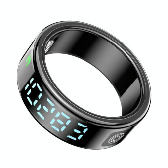 SR08 SIZE 9 Smart Ring, Support Hand Gestures Control / Health Monitoring / Multiple Sports Modes(Black)