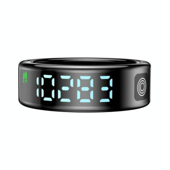 SR08 SIZE 9 Smart Ring, Support Hand Gestures Control / Health Monitoring / Multiple Sports Modes(Black)
