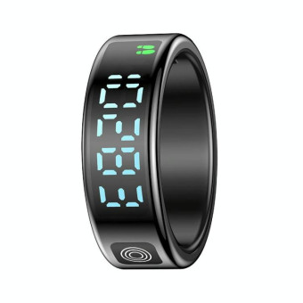 SR08 SIZE 9 Smart Ring, Support Hand Gestures Control / Health Monitoring / Multiple Sports Modes(Black)