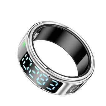 SR08 SIZE 9 Smart Ring, Support Hand Gestures Control / Health Monitoring / Multiple Sports Modes(Silver)