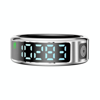 SR08 SIZE 9 Smart Ring, Support Hand Gestures Control / Health Monitoring / Multiple Sports Modes(Silver)