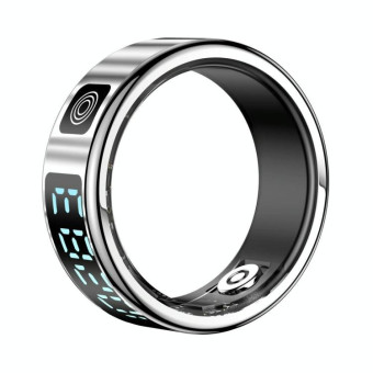SR08 SIZE 9 Smart Ring, Support Hand Gestures Control / Health Monitoring / Multiple Sports Modes(Silver)
