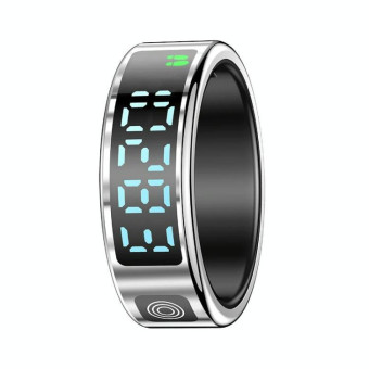 SR08 SIZE 9 Smart Ring, Support Hand Gestures Control / Health Monitoring / Multiple Sports Modes(Silver)