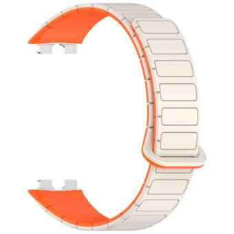 For Huawei Watch Band 10 / 10 NFC I-Shaped Magnetic Silicone Watch Band(Starlight Orange)