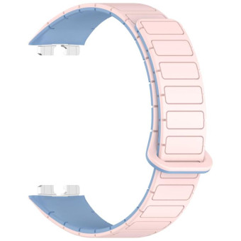 For Huawei Watch Band 10 / 10 NFC I-Shaped Magnetic Silicone Watch Band(Pink Blue)