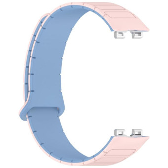 For Huawei Watch Band 10 / 10 NFC I-Shaped Magnetic Silicone Watch Band(Pink Blue)