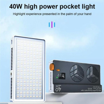 PB40R Video Live Streaming Portable RGB LED Video Light Pocket Photography Fill Light