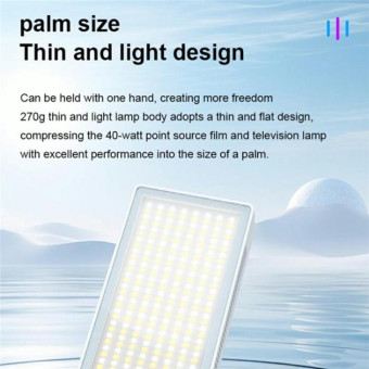 PB40R Video Live Streaming Portable RGB LED Video Light Pocket Photography Fill Light