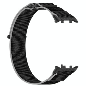 For Huawei Watch D2 Nylon Loop Hook and Loop Fastener Watch Band(Black Gray)