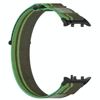For Huawei Watch D2 Nylon Loop Hook and Loop Fastener Watch Band(Green)