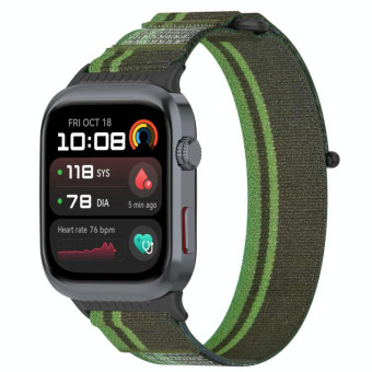 For Huawei Watch D2 Nylon Loop Hook and Loop Fastener Watch Band(Green)