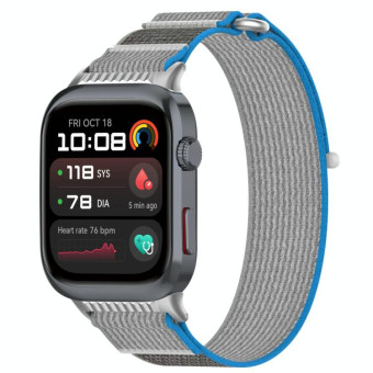 For Huawei Watch D2 Nylon Loop Hook and Loop Fastener Watch Band(Blue Gray)