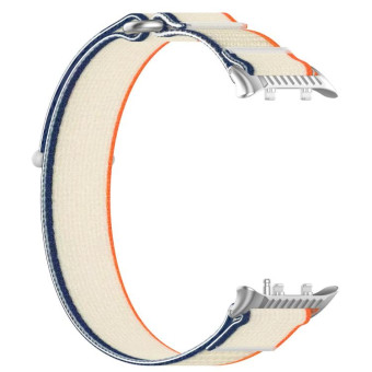 For Huawei Watch D2 Nylon Loop Hook and Loop Fastener Watch Band(Orange Beige)