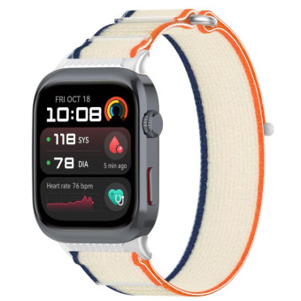 For Huawei Watch D2 Nylon Loop Hook and Loop Fastener Watch Band(Orange Beige)