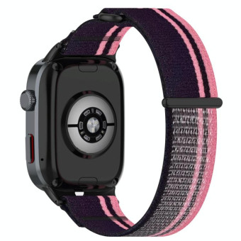 For Huawei Watch D2 Nylon Loop Hook and Loop Fastener Watch Band(Pink Purple)