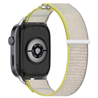 For Huawei Watch D2 Nylon Loop Hook and Loop Fastener Watch Band(Yellow Gray)