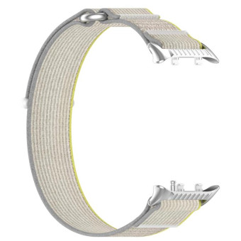 For Huawei Watch D2 Nylon Loop Hook and Loop Fastener Watch Band(Yellow Gray)